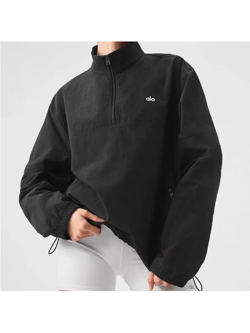 Alo Yoga Unisex Takeaway Track Quarter Zip Pullover Jacket